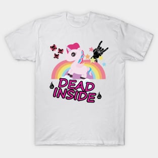 Morbid Humor T-Shirt | Funny Unicorn I'm Dead Inside Shirt T-Shirt